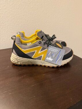 LoMer Men's Hiking Trail Shoes Gray Yellow Vibram Sole Size US 10 EU 43 – NWT